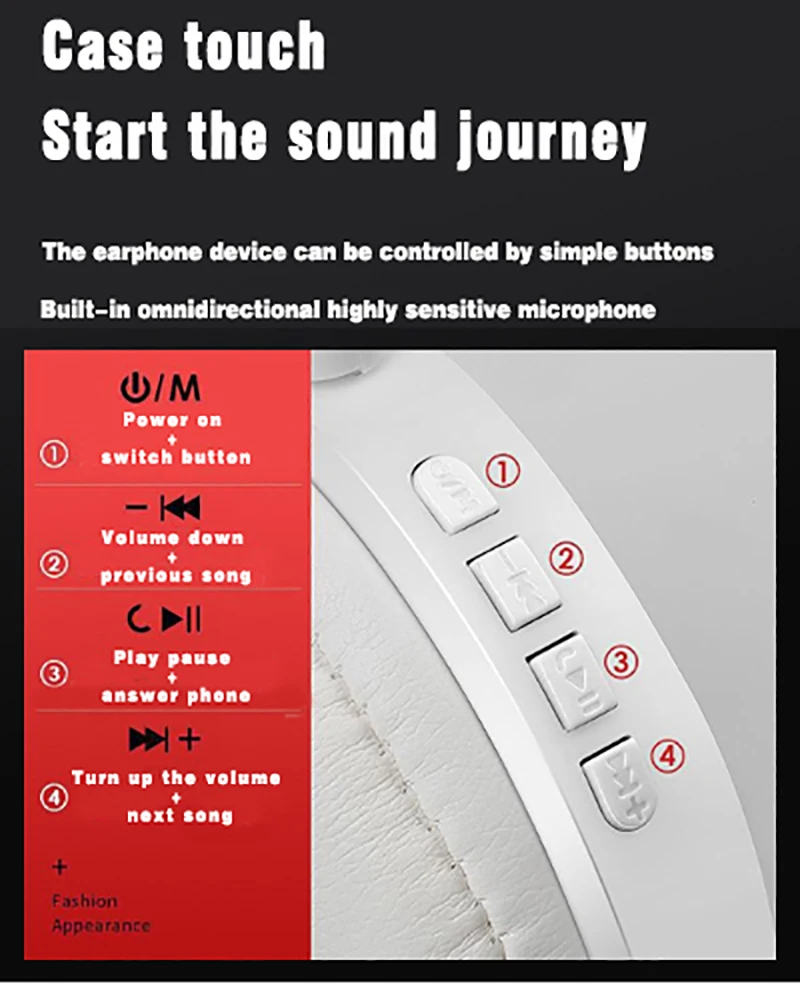 Austiņas Bezvadu Bluetooth 5.0 Austiņas Stereo Salokāms Sporta Austiņas ar Mic Bass Trokšņa Slāpēšanas Austiņas Atbalsta TF Karti