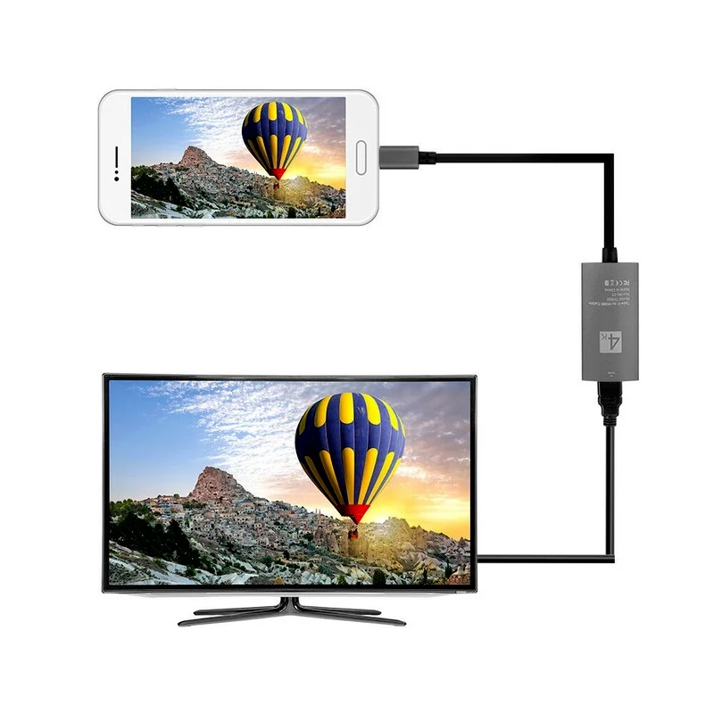 C tipa HDMI Saderīgu USB C Kabeli MacBook pro Samsung Galaxy S10 S9/S8 Huawei P20 Mate 10 USB-C HDMI-Saderīgam Kabelis