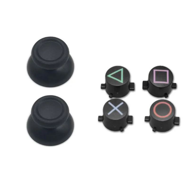 Analogo Kursorsviru thumbStick Grip Caps ABXY X Pogas Iestatīt Remonta Daļas Sony Playstation Dualshock 4 DS4 PS4 Gamepad Kontrolieris