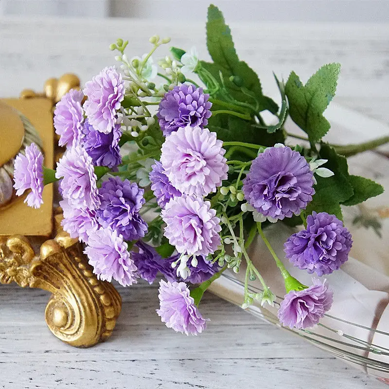 Augstas Kvalitātes 20Heads Mazo ceriņu pušķis dekoratīvā Mākslīgā zīda Ziedi Mājās, galda Dekori ziedi artificiales
