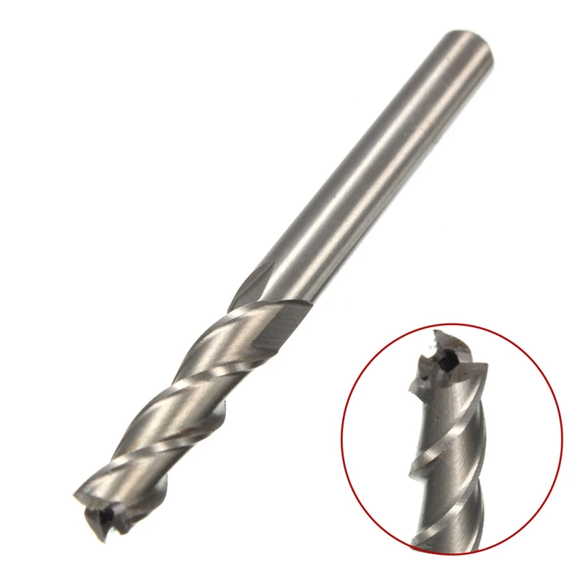 1pc 6mm x 6mm 3 Flauta HSS Alumīnija Beigām Dzirnavas Kuteris Pagarināts CNC Bitu Incisive Spēcīgs un Izturīgs visaugstākās Kvalitātes