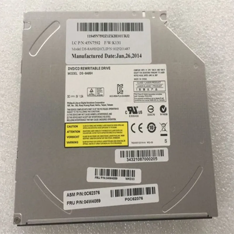 Jauna grāmatiņa dvdram optisko disku Lenovo Z570 Z370 Z710 Z565 Z470 Z475 un citi portatīvie Modelis: DS-8A9SH DS-8ACSH/8ABSH