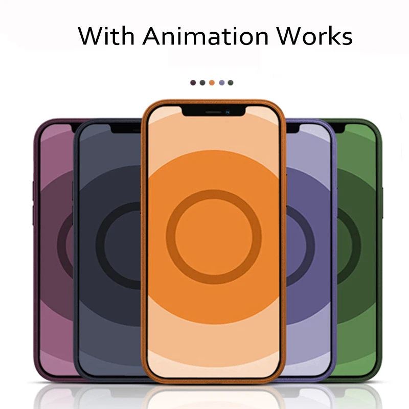 Sākotnējā Luksusa Ādas Ar Animācijas Pop Up Magnētisko Lietā Par iPhone 13 12 Pro Maks Apple 13 12 Mini Lādēšanas Vāciņu