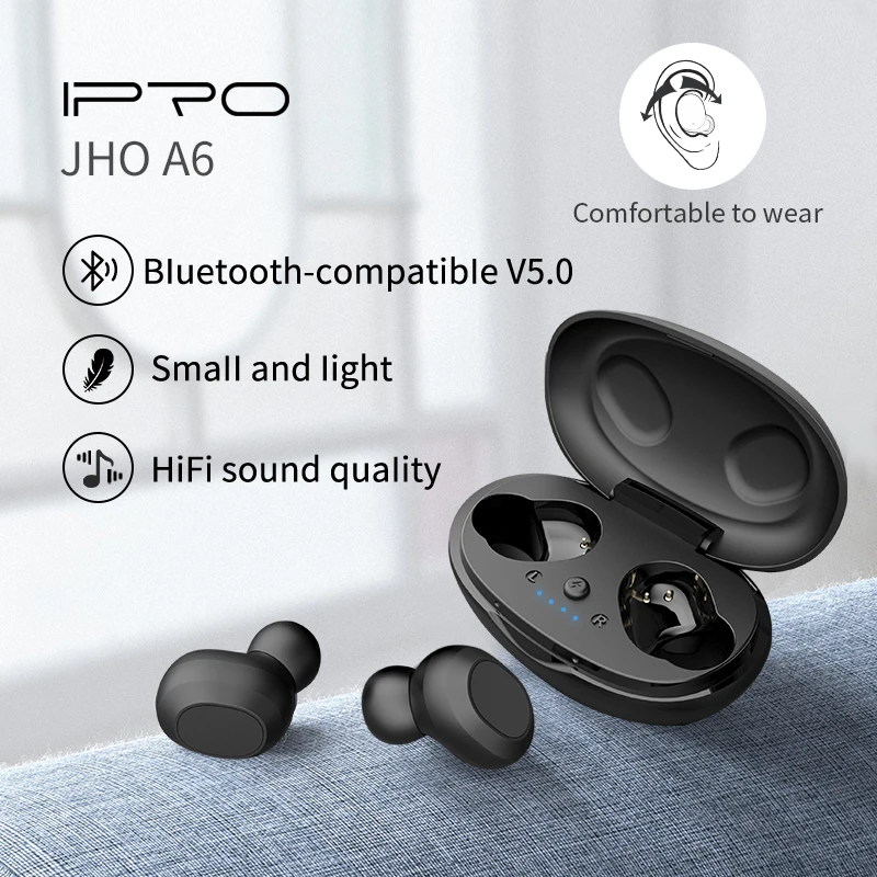 наушники IPRO K1 Pro Bezvadu Austiņas TWS Earbuds ar Uzlādes Rūtiņu Smart Tālrunis auriculares Bluetooth Fone Austiņas